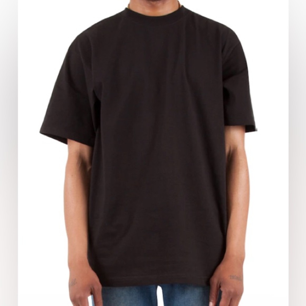 Heavyweight Classic Black Crew Neck Short Sleeve Tee